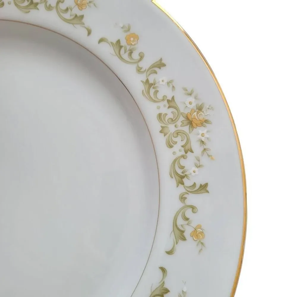 Towne House Cotillion Golden Regal Pattern Plate Yellow Flower Gold Trim Platter